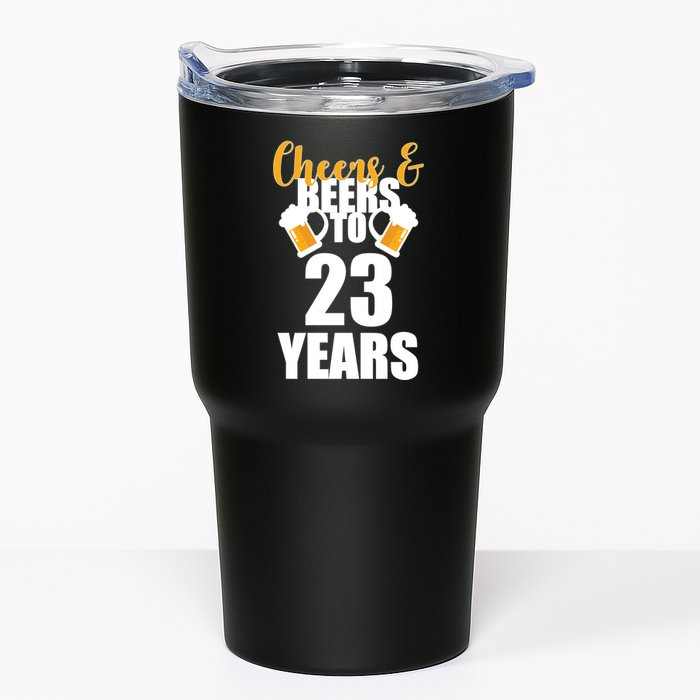 Personalize Cheers & Beers Custom Birthday Year Tumbler