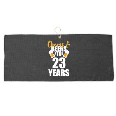 Personalize Cheers & Beers Custom Birthday Year Large Microfiber Waffle Golf Towel