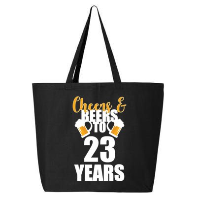 Personalize Cheers & Beers Custom Birthday Year 25L Jumbo Tote