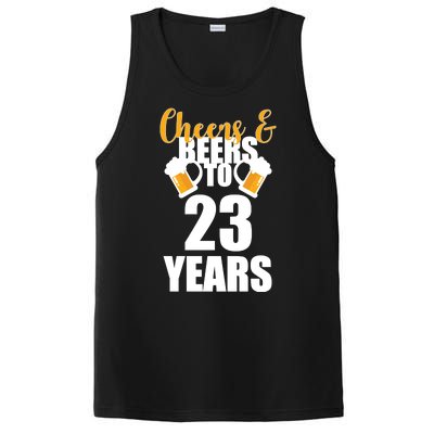 Personalize Cheers & Beers Custom Birthday Year PosiCharge Competitor Tank