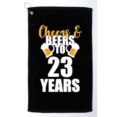 Personalize Cheers & Beers Custom Birthday Year Golf Towel