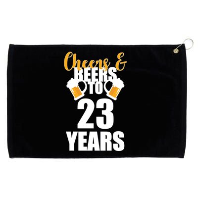 Personalize Cheers & Beers Custom Birthday Year Grommeted Golf Towel