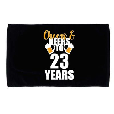 Personalize Cheers & Beers Custom Birthday Year Microfiber Hand Towel