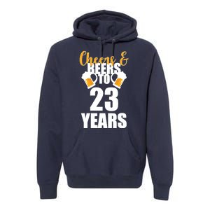 Personalize Cheers & Beers Custom Birthday Year Premium Hoodie