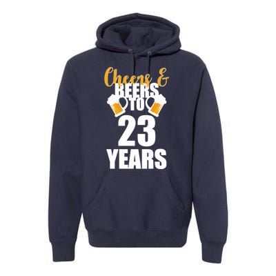 Personalize Cheers & Beers Custom Birthday Year Premium Hoodie