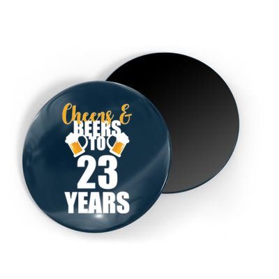 Personalize Cheers & Beers Custom Birthday Year Magnet