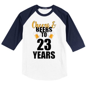 Personalize Cheers & Beers Custom Birthday Year Baseball Sleeve Shirt