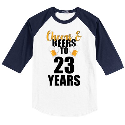 Personalize Cheers & Beers Custom Birthday Year Baseball Sleeve Shirt