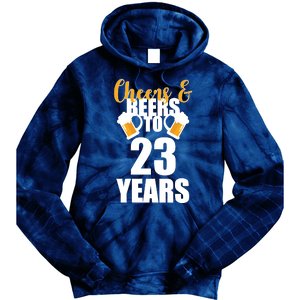 Personalize Cheers & Beers Custom Birthday Year Tie Dye Hoodie