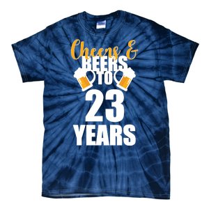 Personalize Cheers & Beers Custom Birthday Year Tie-Dye T-Shirt