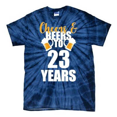 Personalize Cheers & Beers Custom Birthday Year Tie-Dye T-Shirt