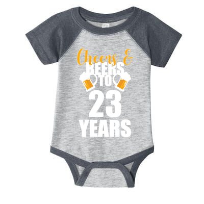 Personalize Cheers & Beers Custom Birthday Year Infant Baby Jersey Bodysuit