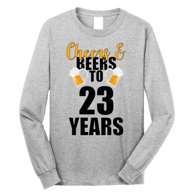 Personalize Cheers & Beers Custom Birthday Year Long Sleeve Shirt