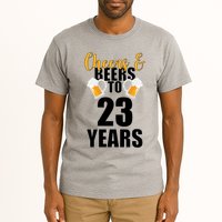 Personalize Cheers & Beers Custom Birthday Year Tall T-Shirt