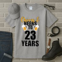Personalize Cheers & Beers Custom Birthday Year Tall T-Shirt