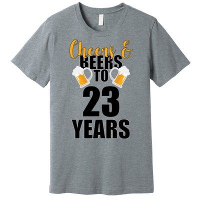 Personalize Cheers & Beers Custom Birthday Year Premium T-Shirt