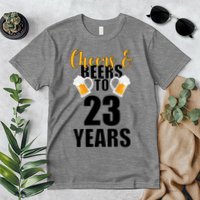 Personalize Cheers & Beers Custom Birthday Year Premium T-Shirt