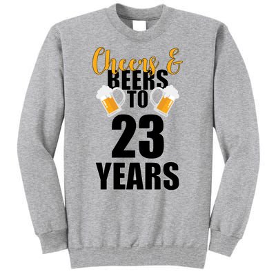 Personalize Cheers & Beers Custom Birthday Year Tall Sweatshirt