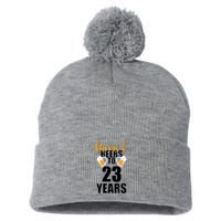 Personalize Cheers & Beers Custom Birthday Year Pom Pom 12in Knit Beanie