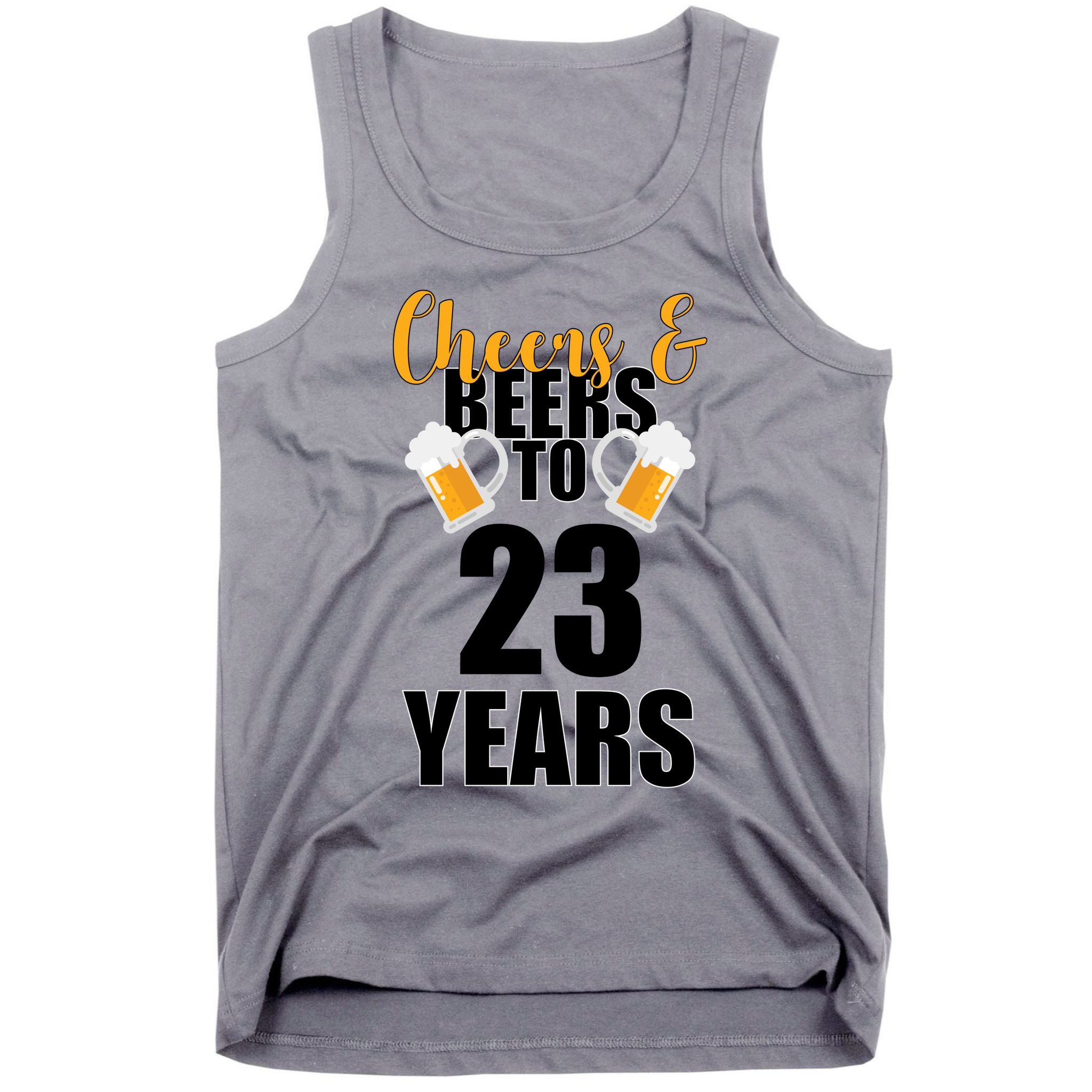 Personalize Cheers & Beers Custom Birthday Year Tank Top