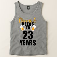 Personalize Cheers & Beers Custom Birthday Year Tank Top