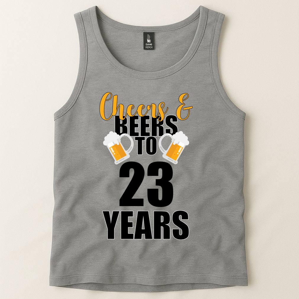Personalize Cheers & Beers Custom Birthday Year Tank Top
