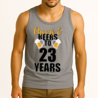 Personalize Cheers & Beers Custom Birthday Year Tank Top