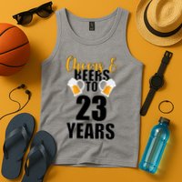 Personalize Cheers & Beers Custom Birthday Year Tank Top