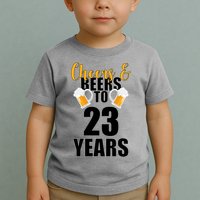 Personalize Cheers & Beers Custom Birthday Year Toddler T-Shirt