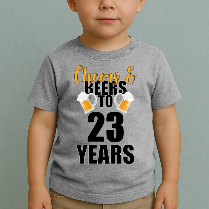 Personalize Cheers & Beers Custom Birthday Year Toddler T-Shirt