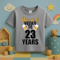 Personalize Cheers & Beers Custom Birthday Year Toddler T-Shirt