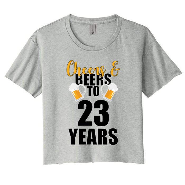Personalize Cheers & Beers Custom Birthday Year Crop Top