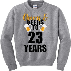 Personalize Cheers & Beers Custom Birthday Year Kids Sweatshirt