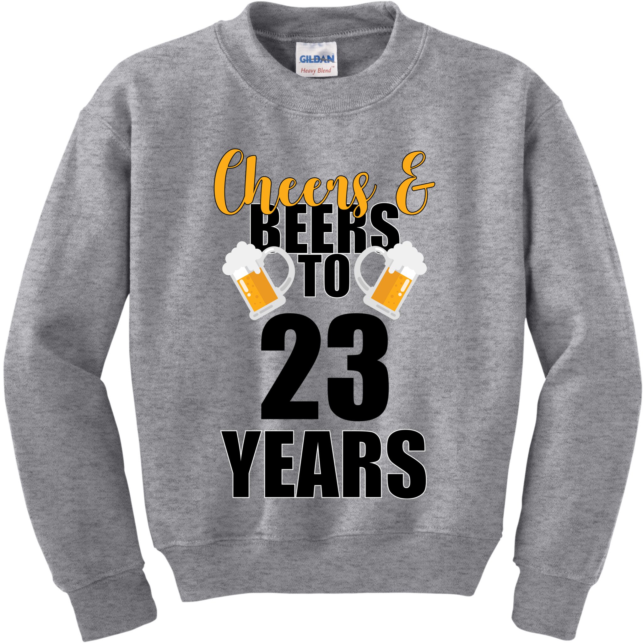 Personalize Cheers & Beers Custom Birthday Year Kids Sweatshirt