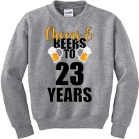 Personalize Cheers & Beers Custom Birthday Year Kids Sweatshirt