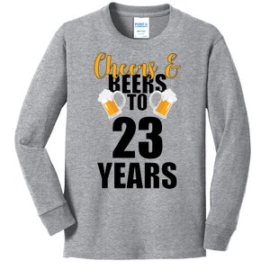 Personalize Cheers & Beers Custom Birthday Year Kids Long Sleeve Shirt