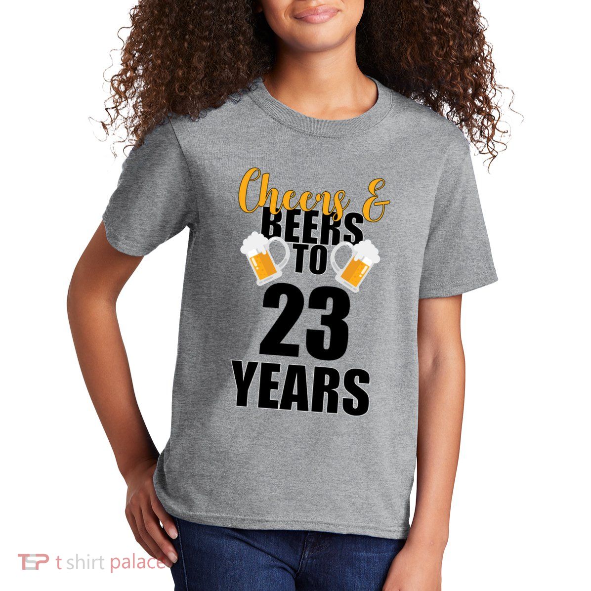 Personalize Cheers & Beers Custom Birthday Year Kids T-Shirt
