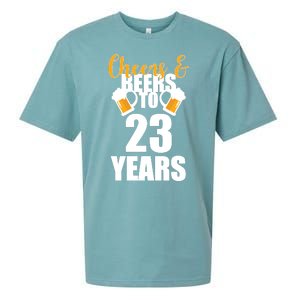 Personalize Cheers & Beers Custom Birthday Year Sueded Cloud Jersey T-Shirt