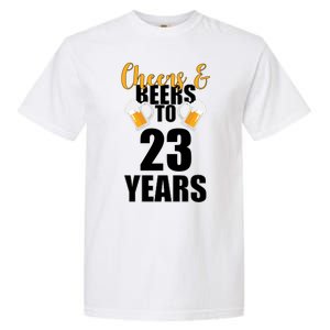 Personalize Cheers & Beers Custom Birthday Year Garment-Dyed Heavyweight T-Shirt