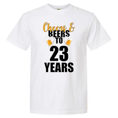 Personalize Cheers & Beers Custom Birthday Year Garment-Dyed Heavyweight T-Shirt