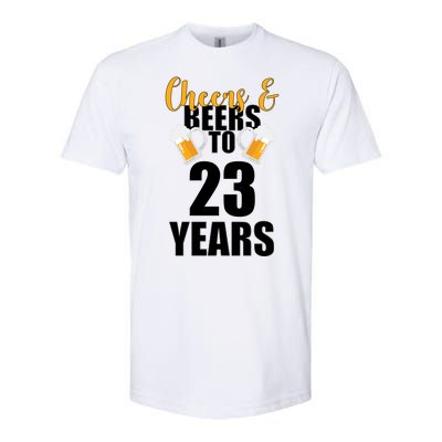 Personalize Cheers & Beers Custom Birthday Year Softstyle CVC T-Shirt