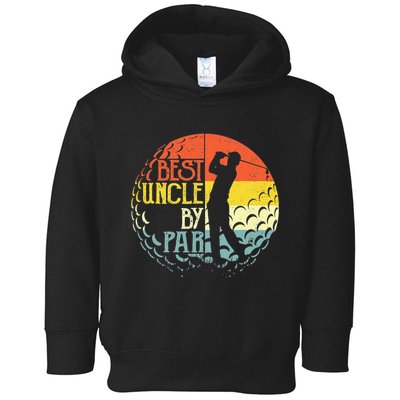 Christmas Best Uncle By Par Golf Lover Sports Gifts Toddler Hoodie