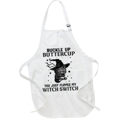 Cat Buckle Up Buttercup You Just Flipped My Witch Switch Apron