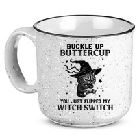 Cat Buckle Up Buttercup You Just Flipped My Witch Switch 15oz Campfire Ceramic Mug