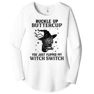 Cat Buckle Up Buttercup You Just Flipped My Witch Switch Women's Perfect Tri Tunic Long Sleeve Shirt