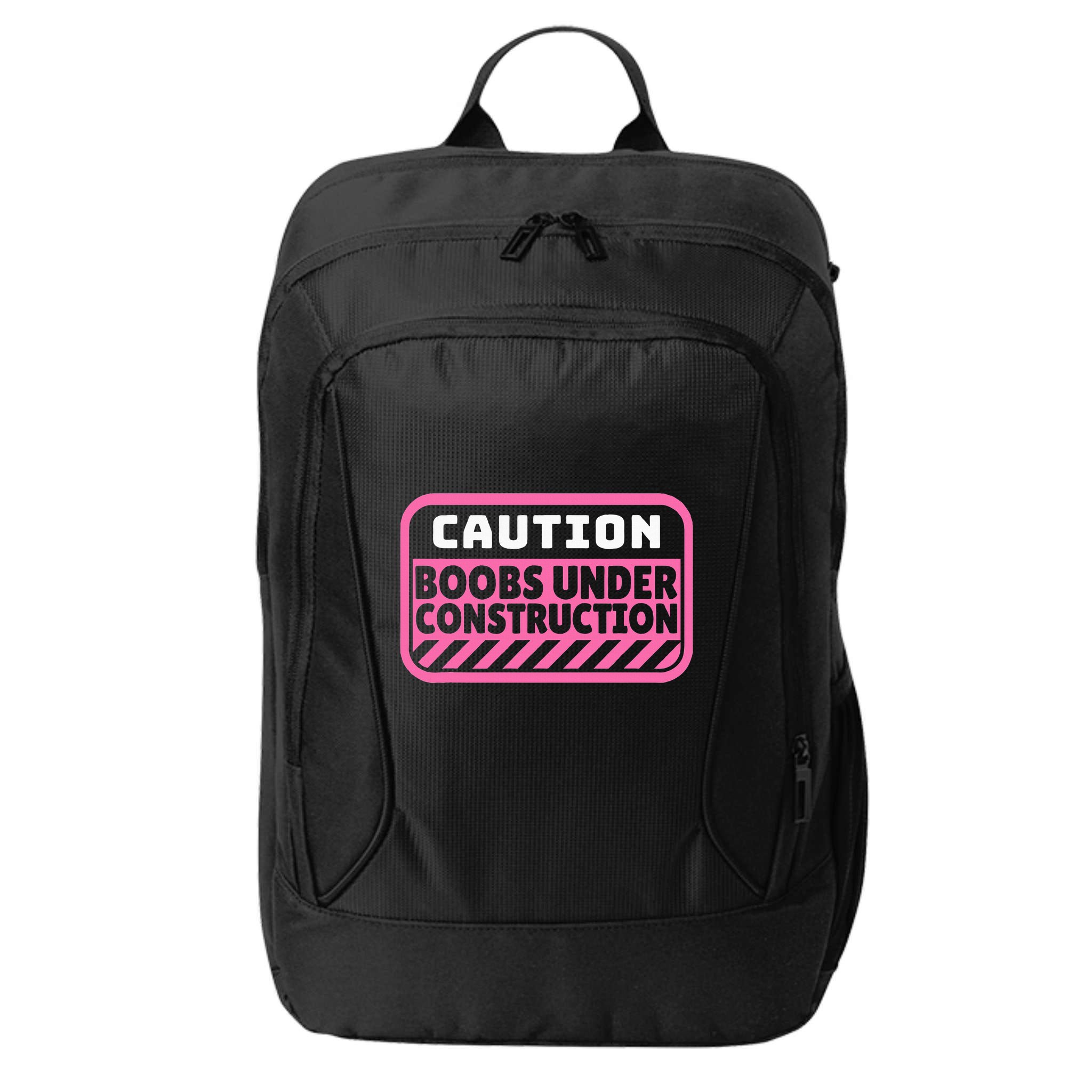 Caution Boobs Under Construction Cancer City Backpack