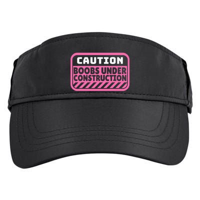 Caution Boobs Under Construction Cancer Adult Drive Performance Visor