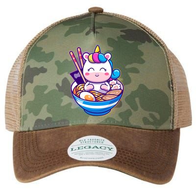 Cute Baby Unicorn Ramen Bowl Legacy Tie Dye Trucker Hat