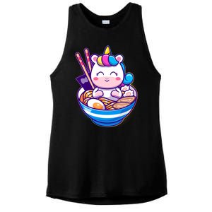 Cute Baby Unicorn Ramen Bowl Ladies PosiCharge Tri-Blend Wicking Tank