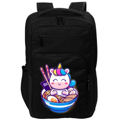 Cute Baby Unicorn Ramen Bowl Impact Tech Backpack